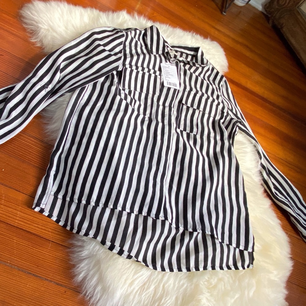 Urban Outfitters Silence & Noise Striped Button Up